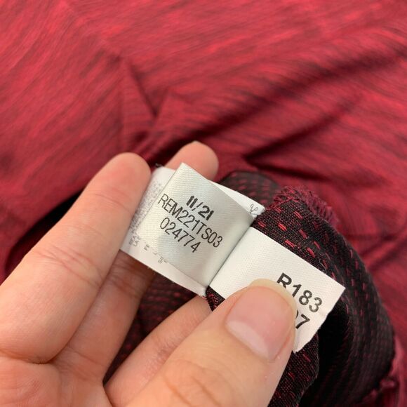 Reebok Crossfit T Shirt Mens M Medium Red Spacedye Stretch Performance Tee - Picture 9 of 11